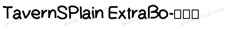 TavernSPlain ExtraBo字体转换